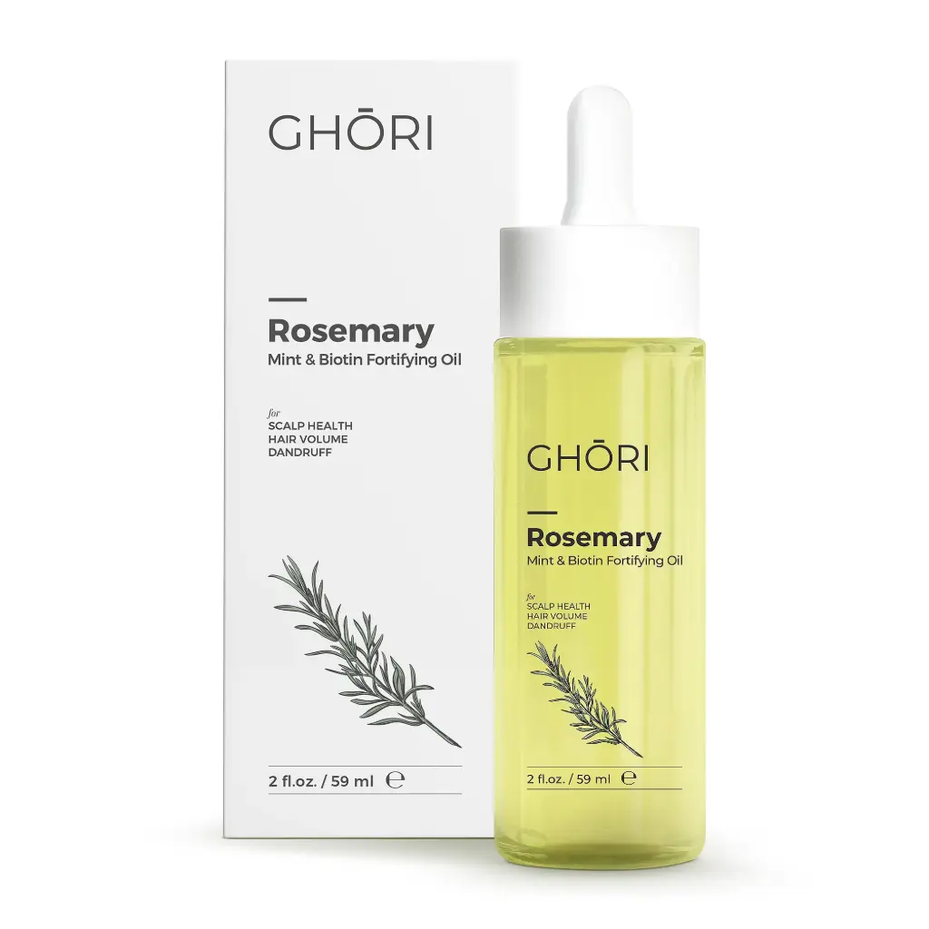 Ghori Rosemary, Mint & Biotin Fortifying Oil For Hair Regrowth and Controlling Hair Fall